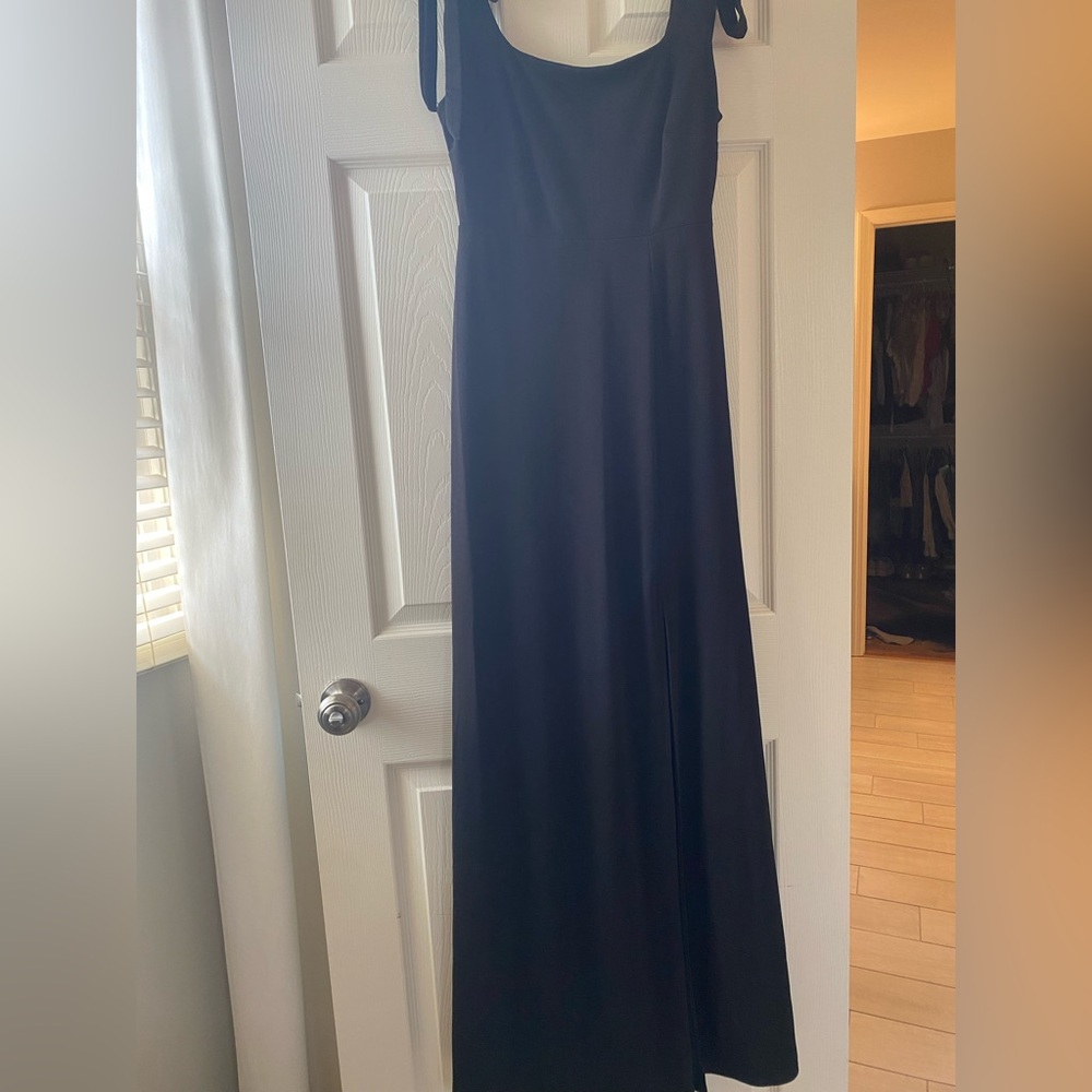 Birdy Grey Black Strapless Maxi Gown